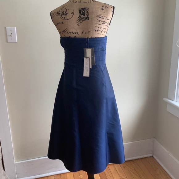Ann Taylor Celebrations blue strapless silk dress - Picture 3 of 11